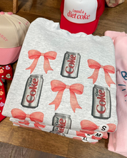 Diet Coke and Bows Gray Sweatshirt