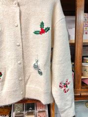 Christmas Embroidered Icons Cardigan