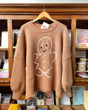 Gingerbread Man Oversized Sweater