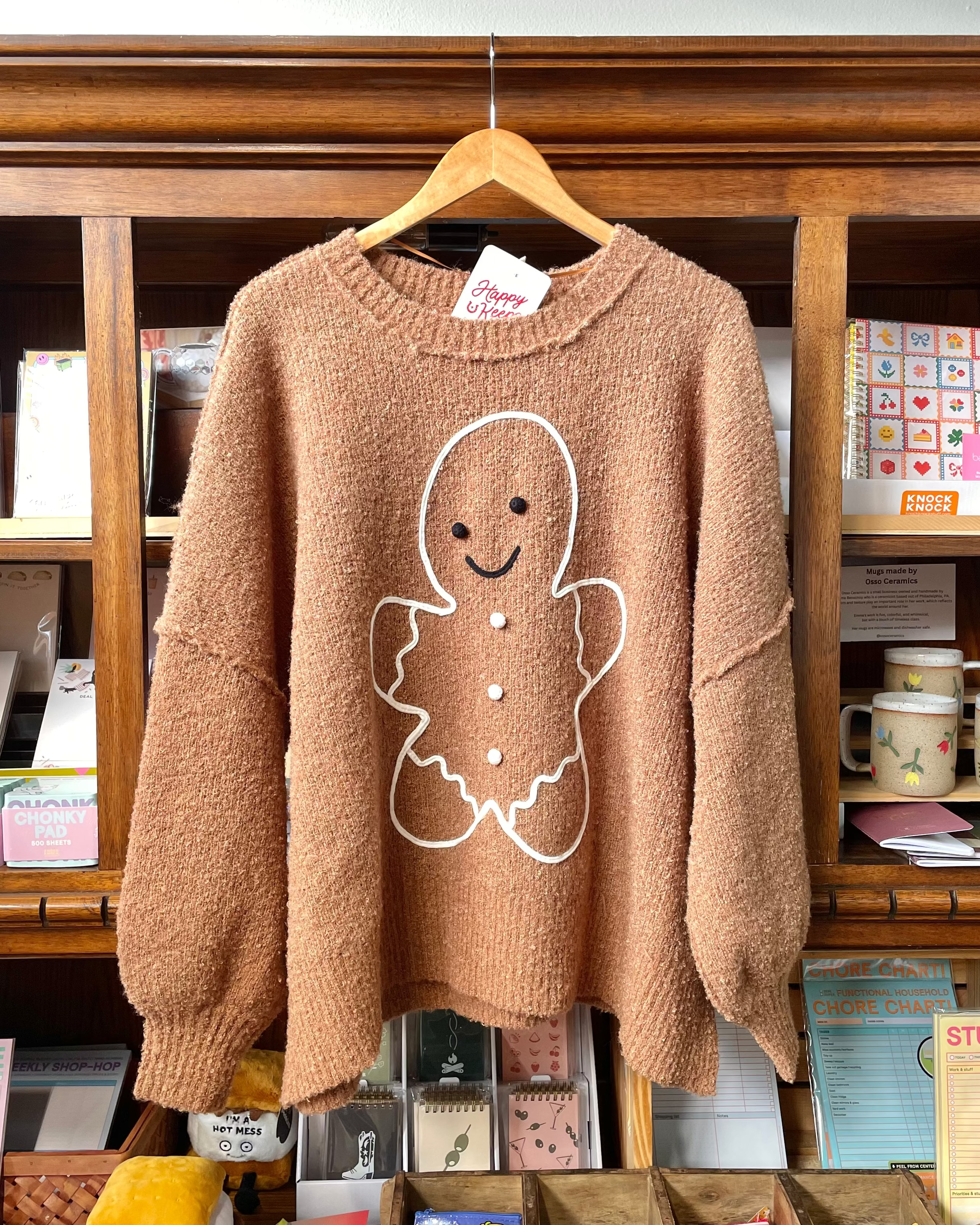 Gingerbread Man Oversized Sweater