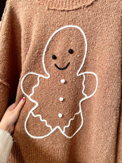 Gingerbread Man Oversized Sweater