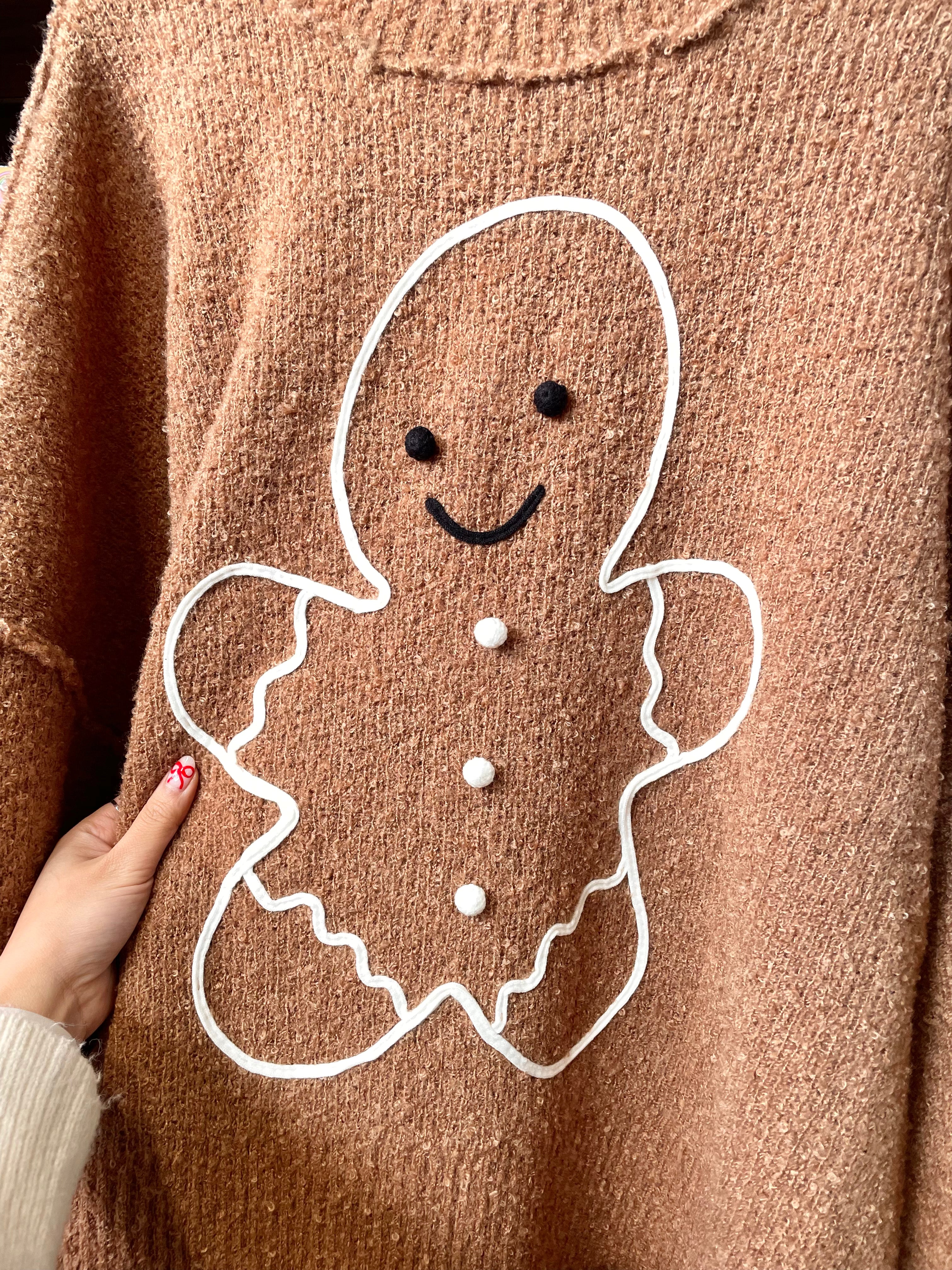 Gingerbread Man Oversized Sweater