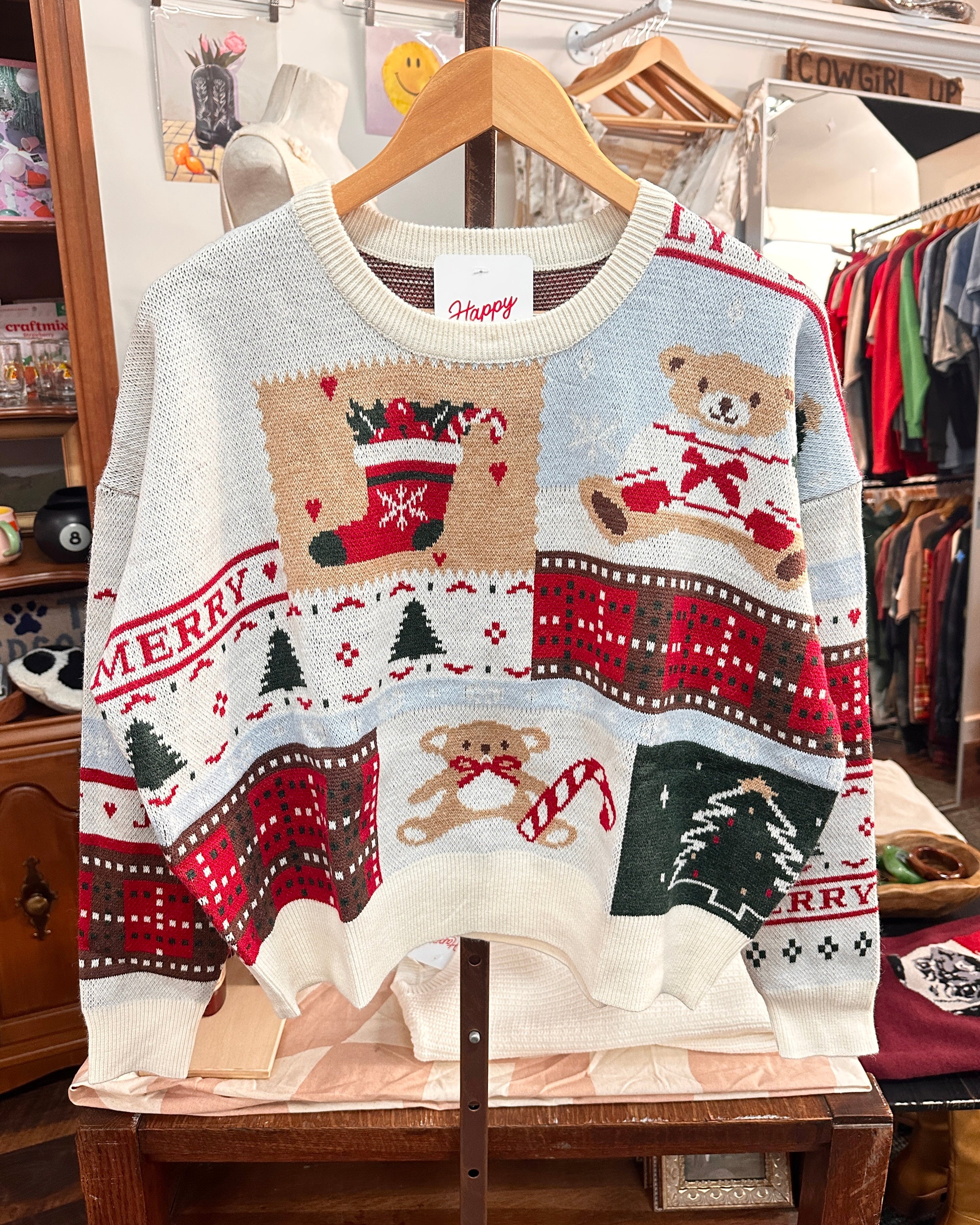 Merry Christmas Holiday Knit Sweater