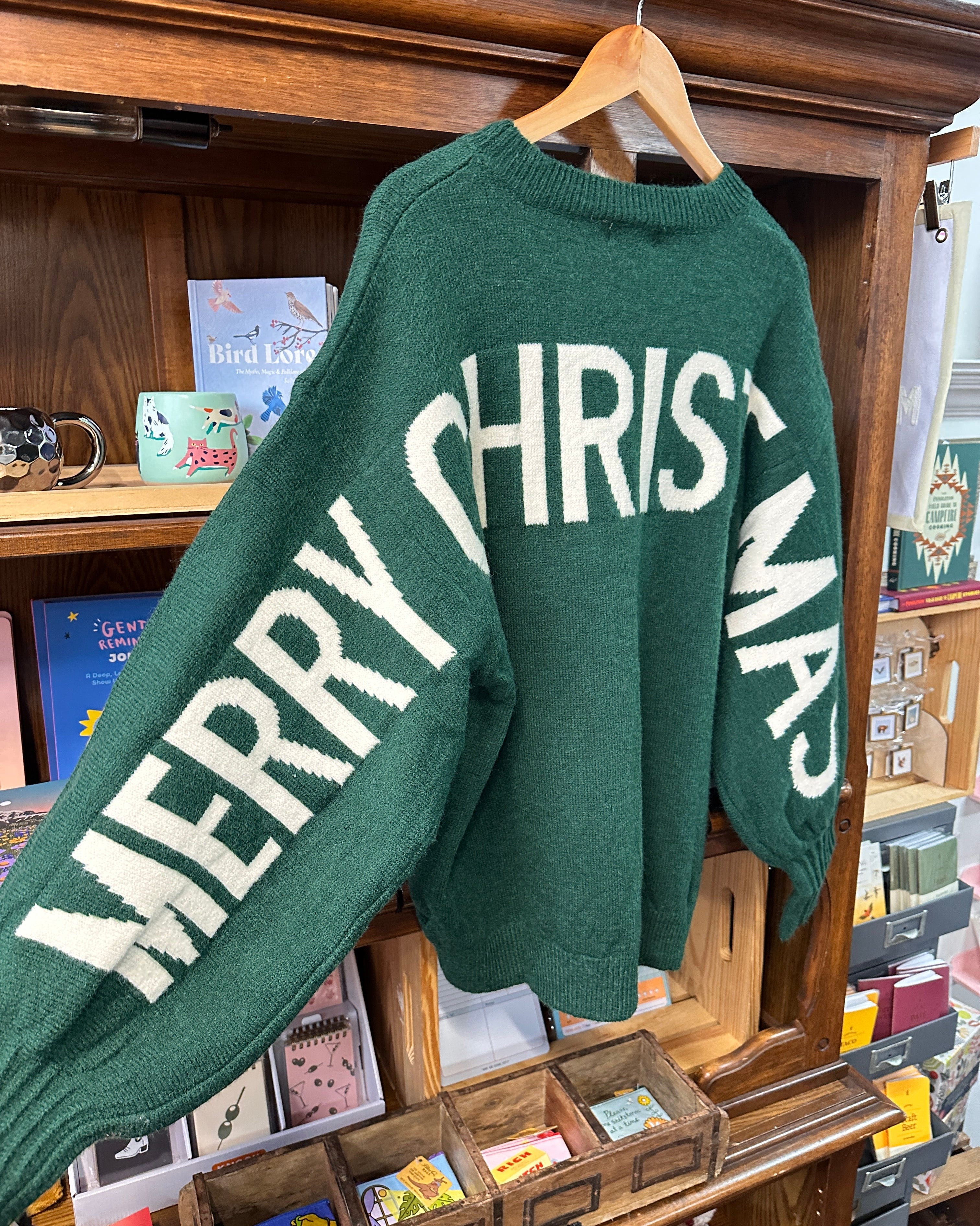 HO HO HO Christmas Sweater - Green