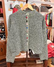 Striped Black and Lemon Cardigan