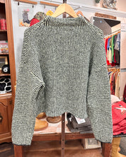 Striped Black and Lemon Cardigan