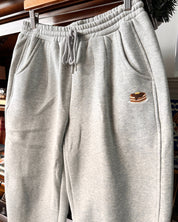 Pancake Stack Embroidered Barrel Leg Sweatpants