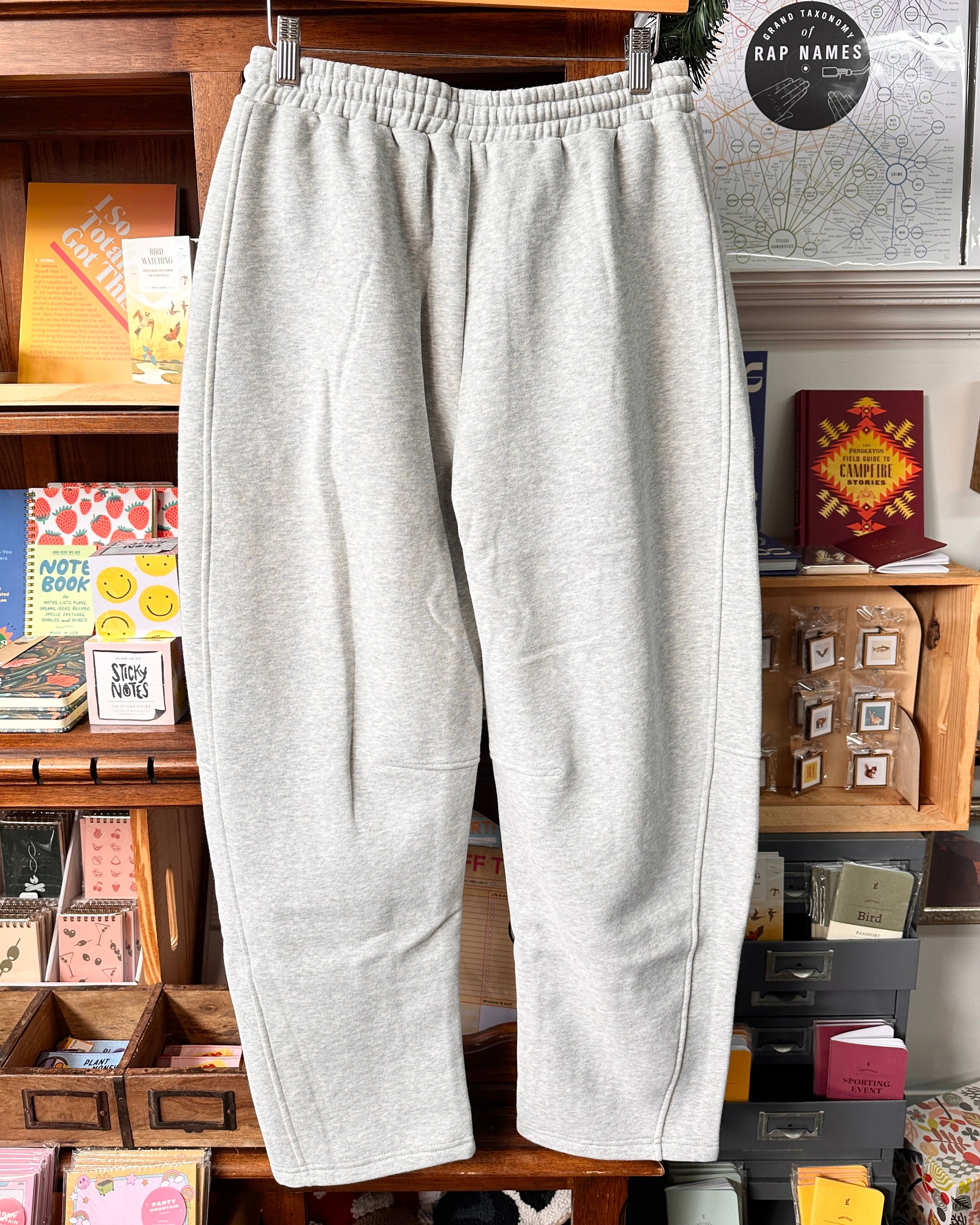 Pancake Stack Embroidered Barrel Leg Sweatpants