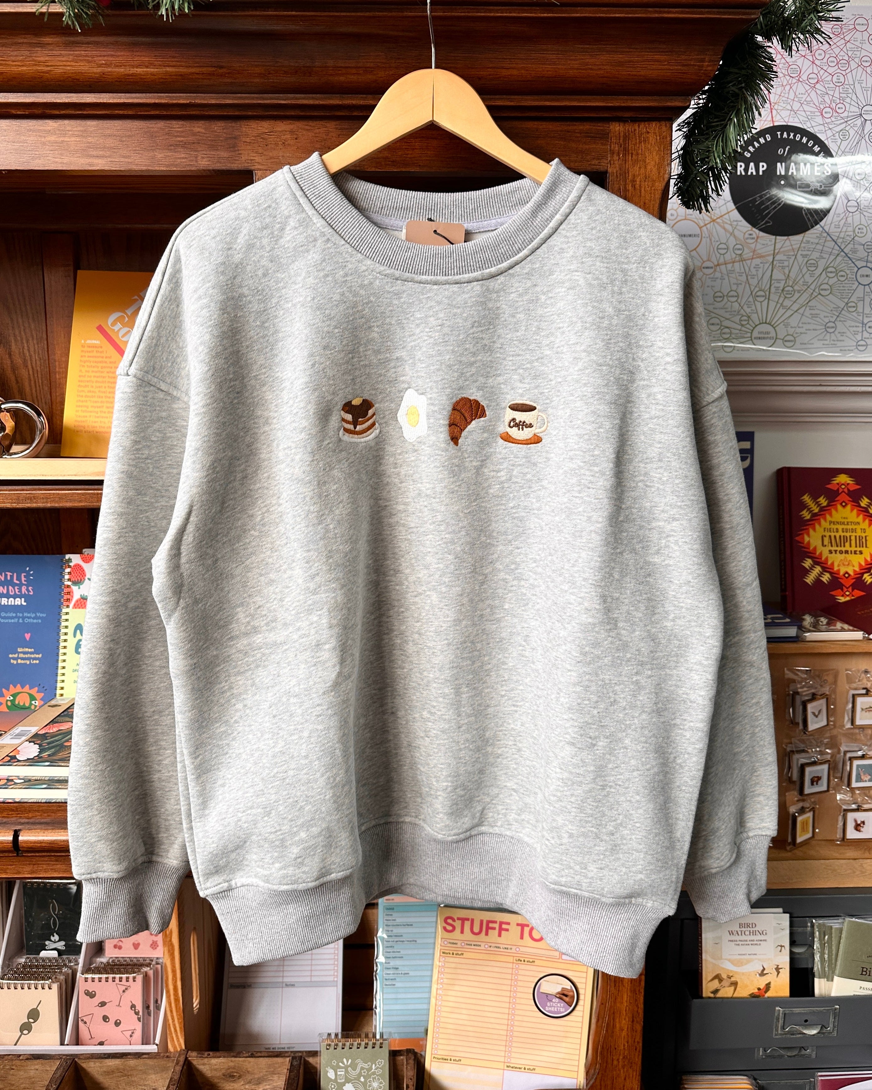 Breakfast Icons Embroidered Sweatshirt