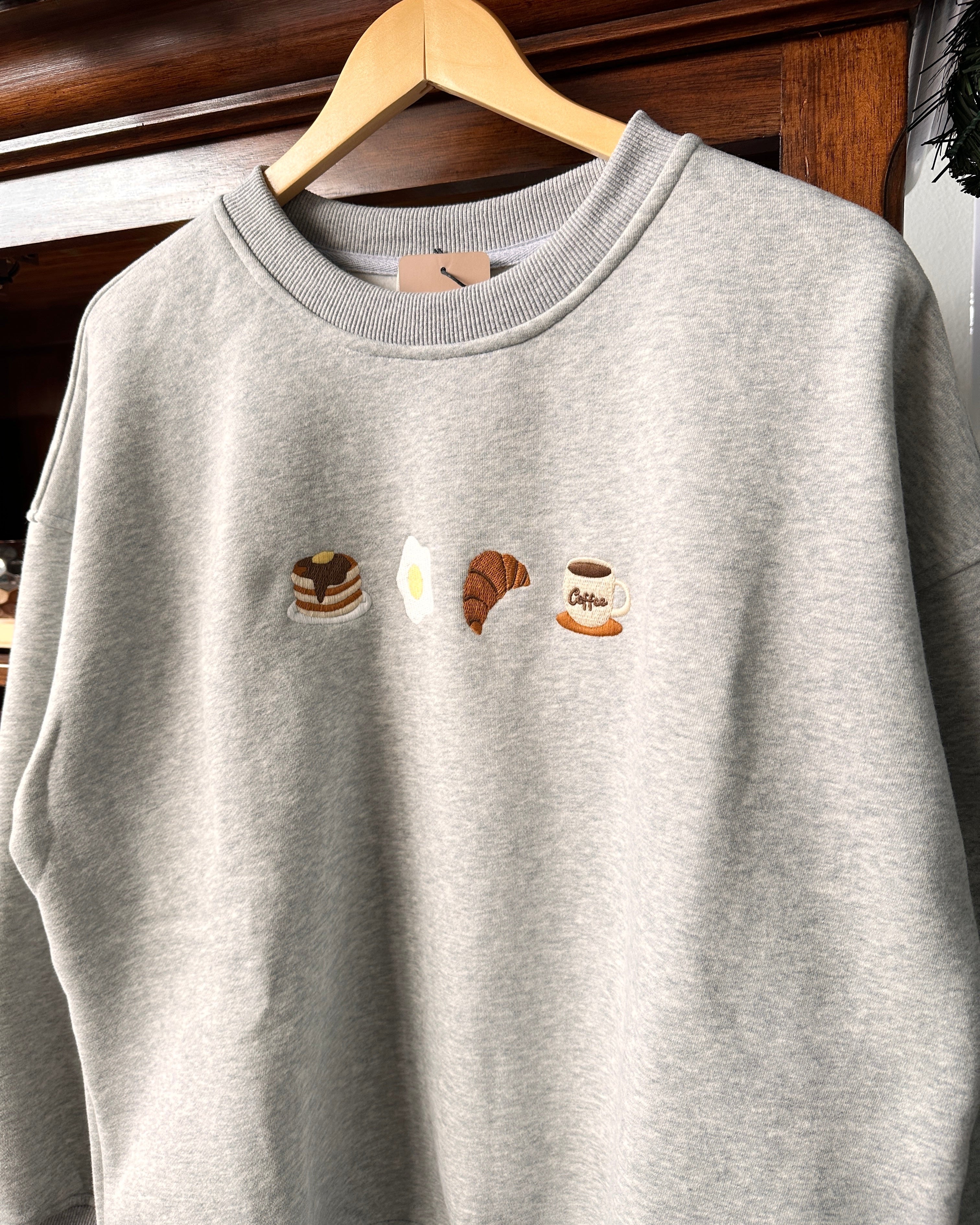 Breakfast Icons Embroidered Sweatshirt