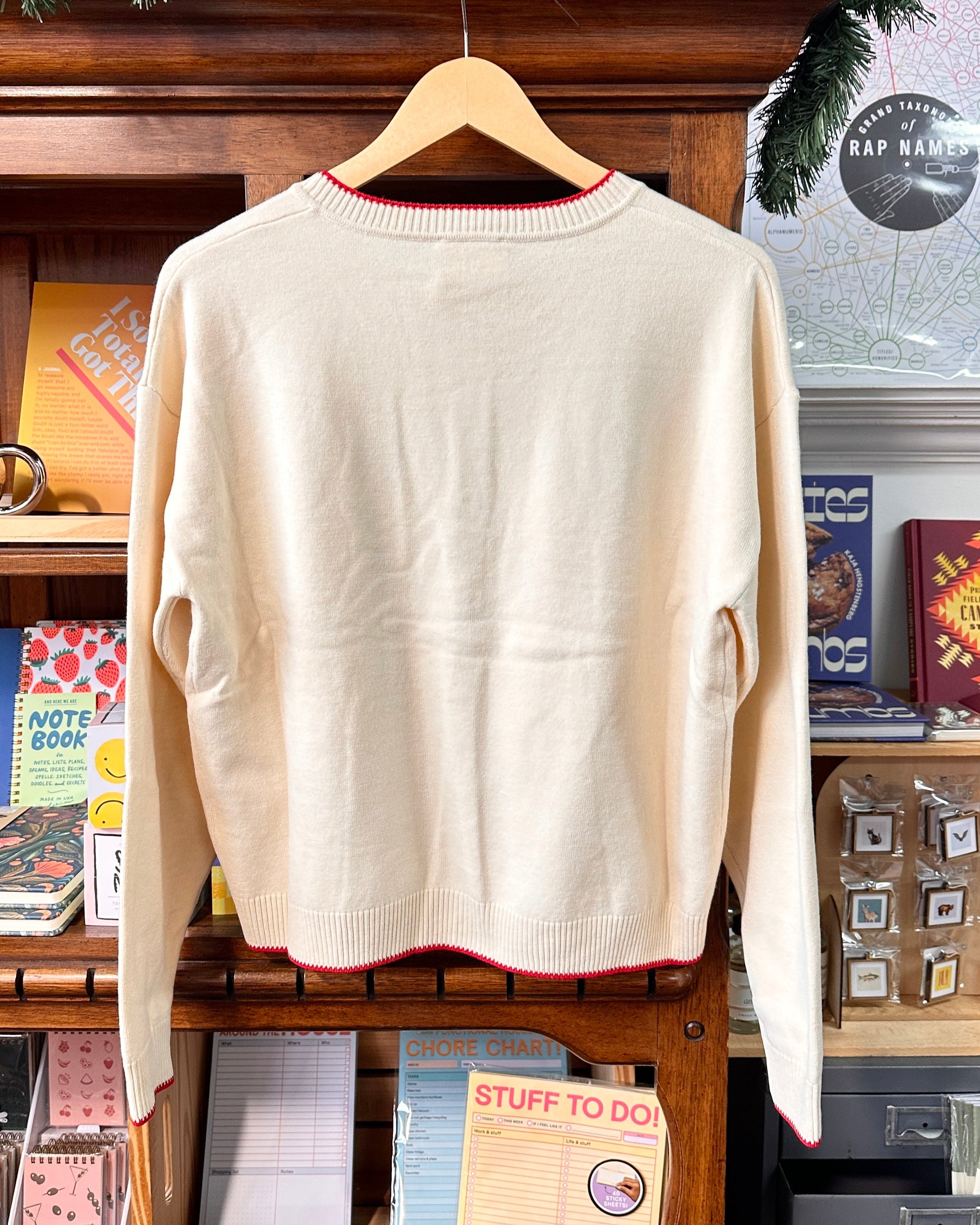 Tomato Embroidered Cardigan - Cream