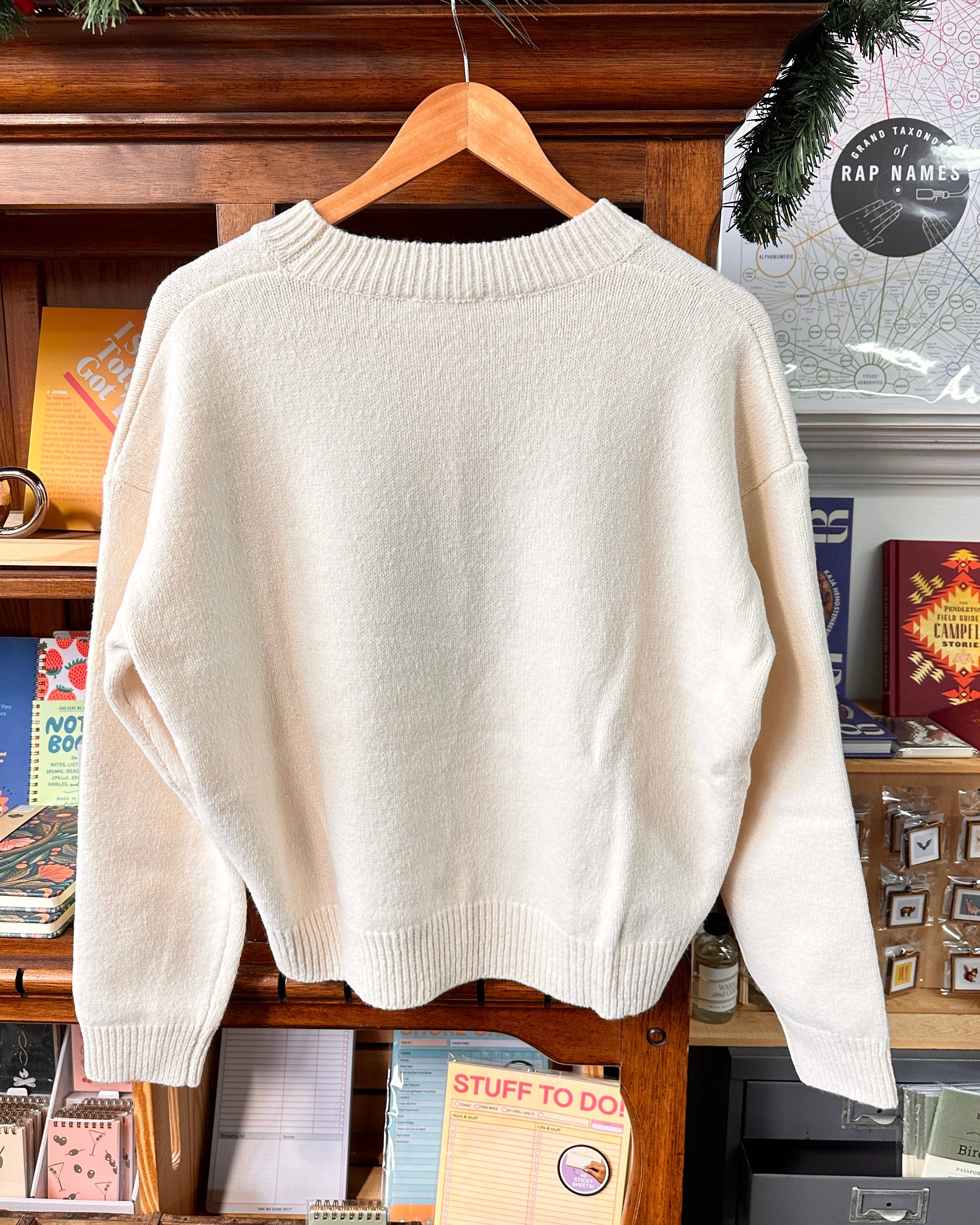 Banana Knit Sweater - Cream