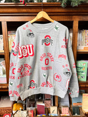 Ohio State Buckeyes All Over Print Icons Sweatshirt