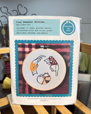 Cozy Sweater Kitties DIY Embroidery Kit