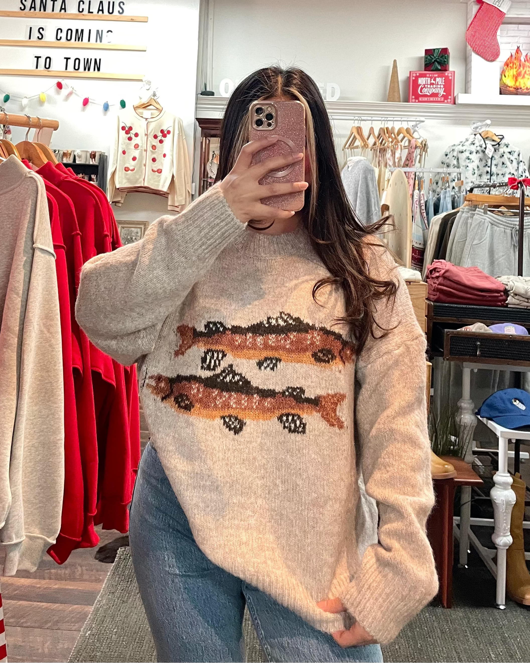 Trout Knit Sweater - Oatmeal