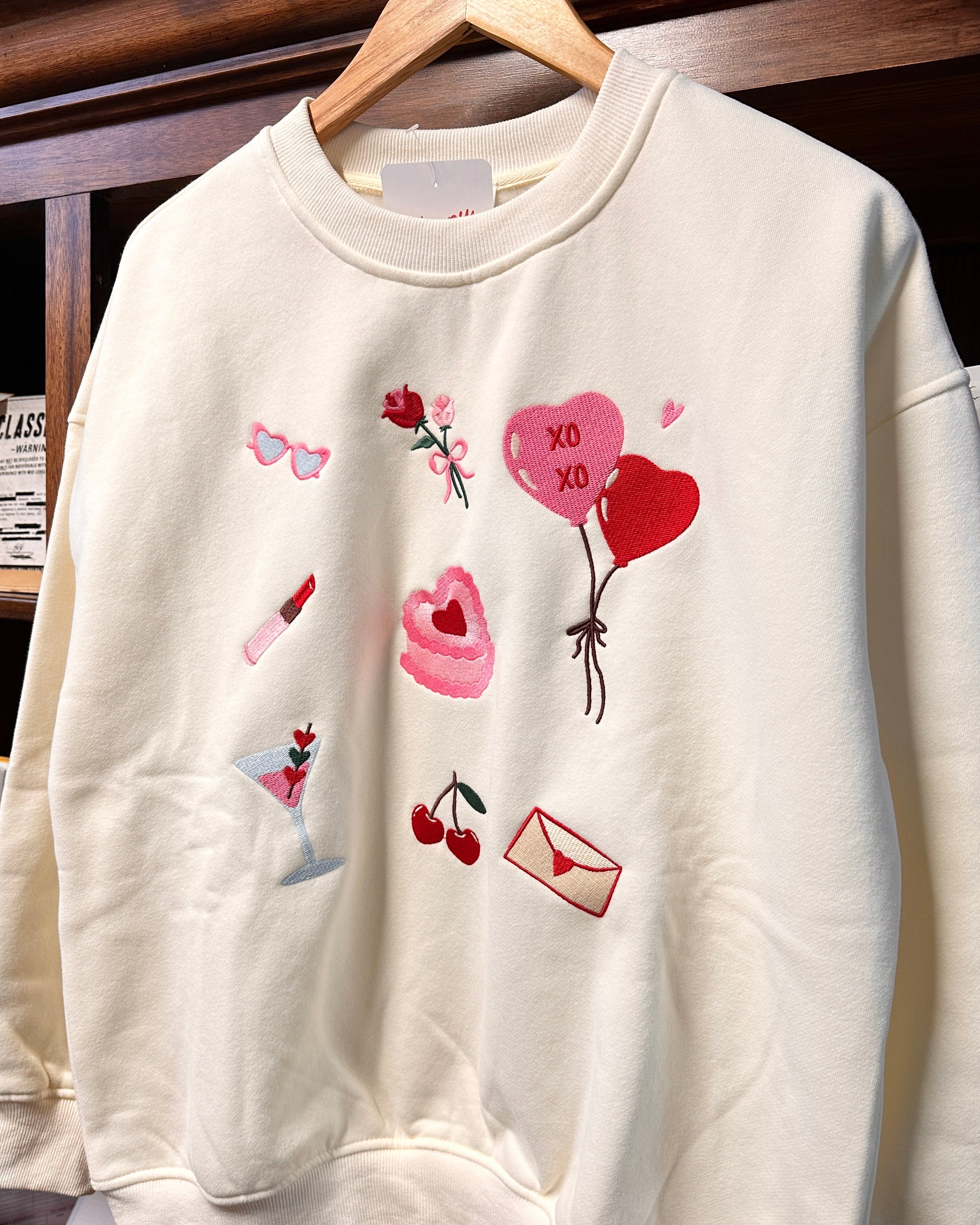 Love Icons Embroidered Sweatshirt