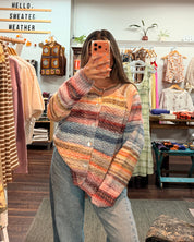 Multi Color Textured Cardigan