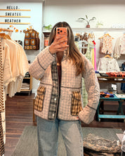 Quilted Patchwork Plaid Jacket