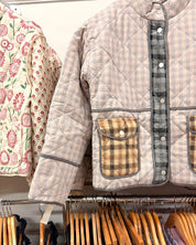 Quilted Patchwork Plaid Jacket