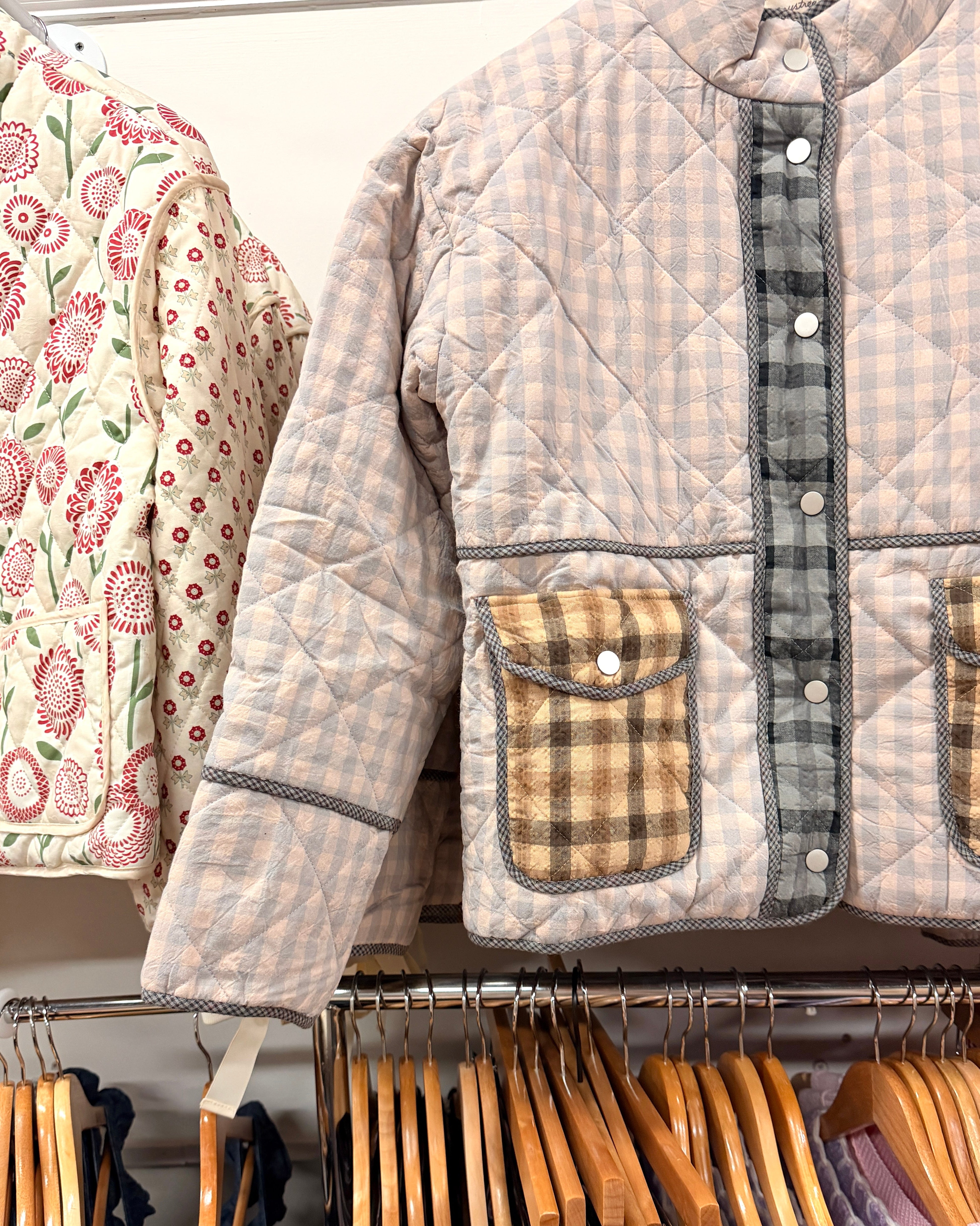 Quilted Patchwork Plaid Jacket