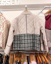Quilted Patchwork Plaid Jacket