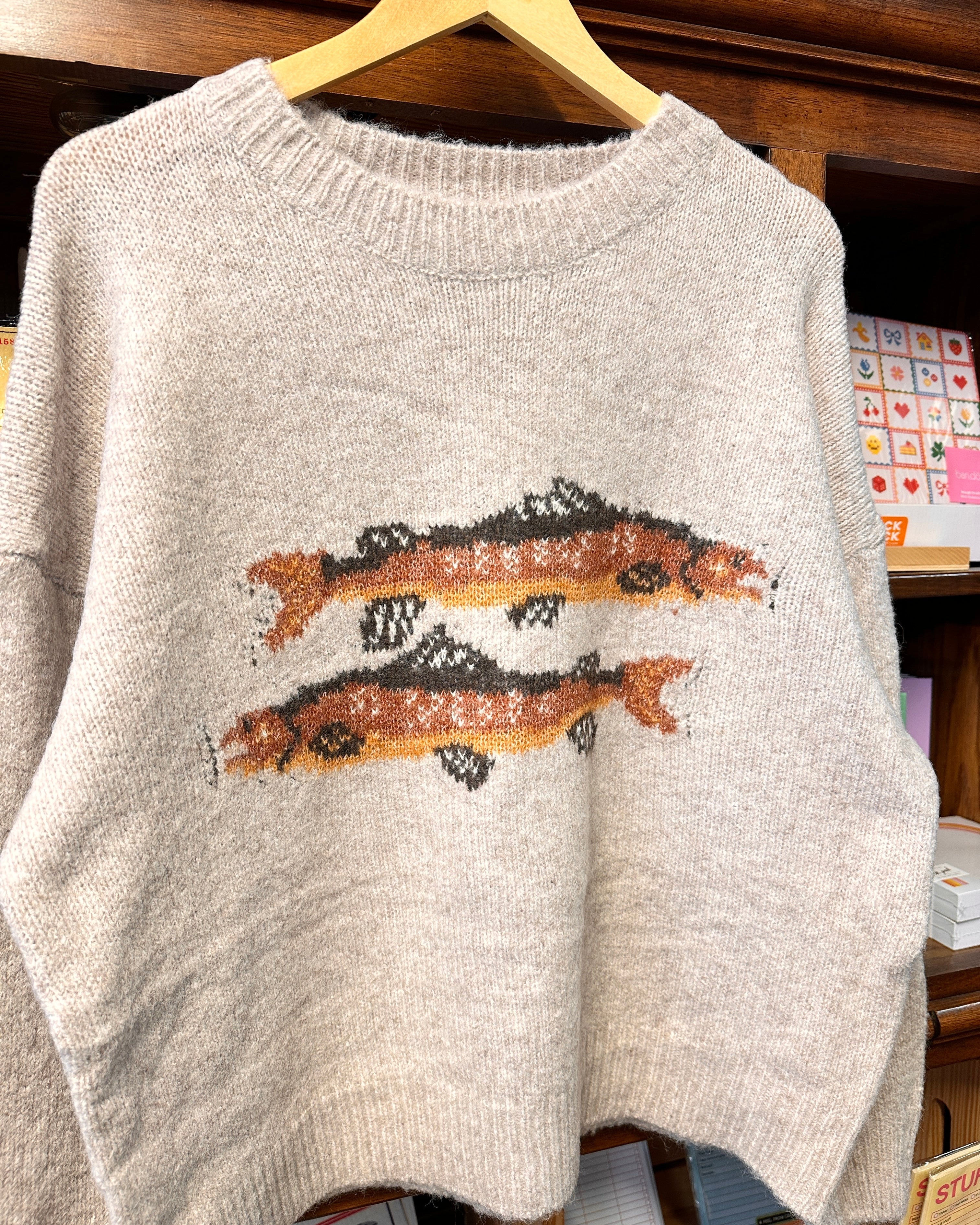 Trout Knit Sweater - Oatmeal