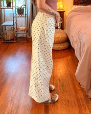 Polka Dot Wide Leg Pants