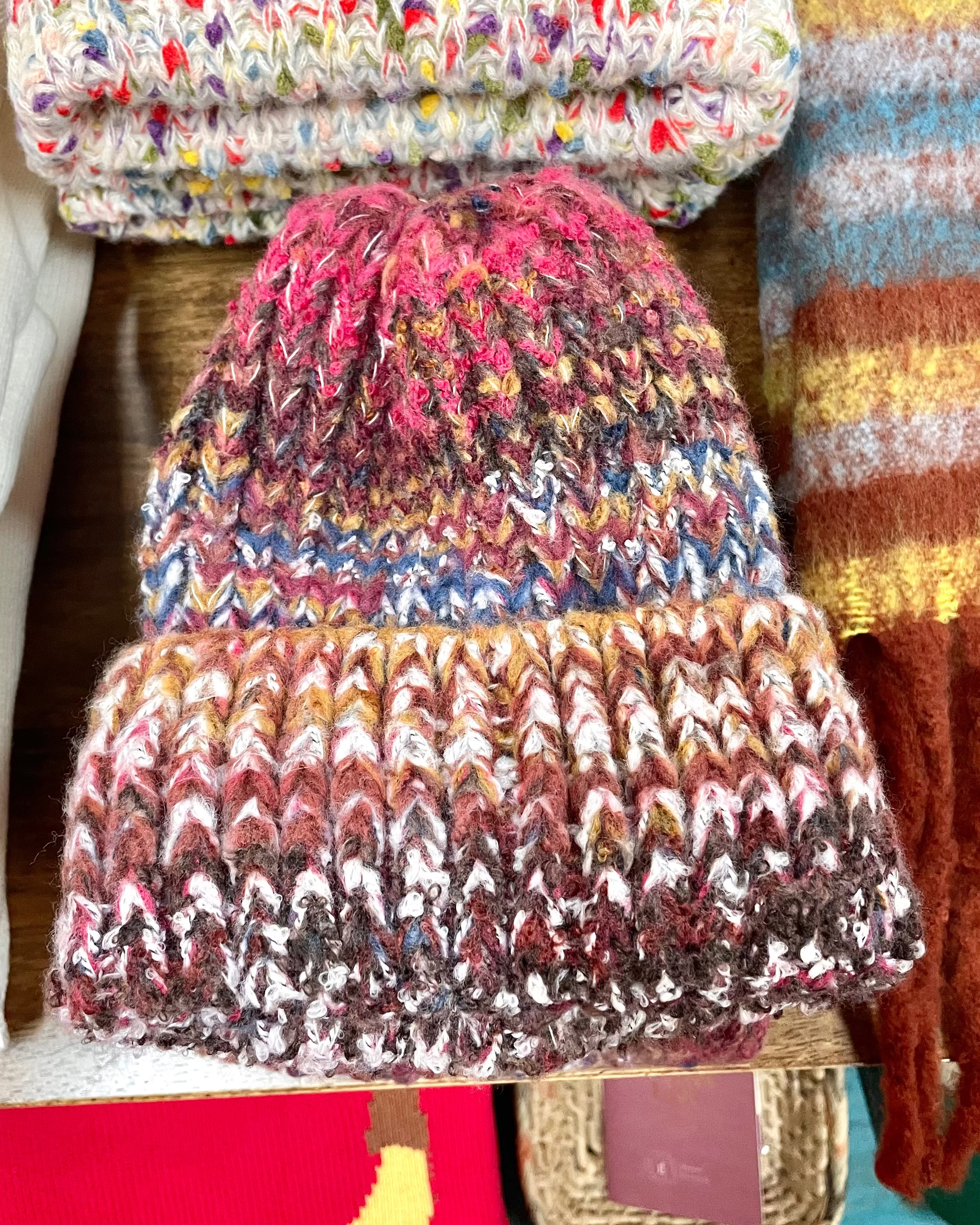 Knit Beanie - Pink Gradient