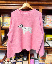 Dog Knit Sweater - Pink