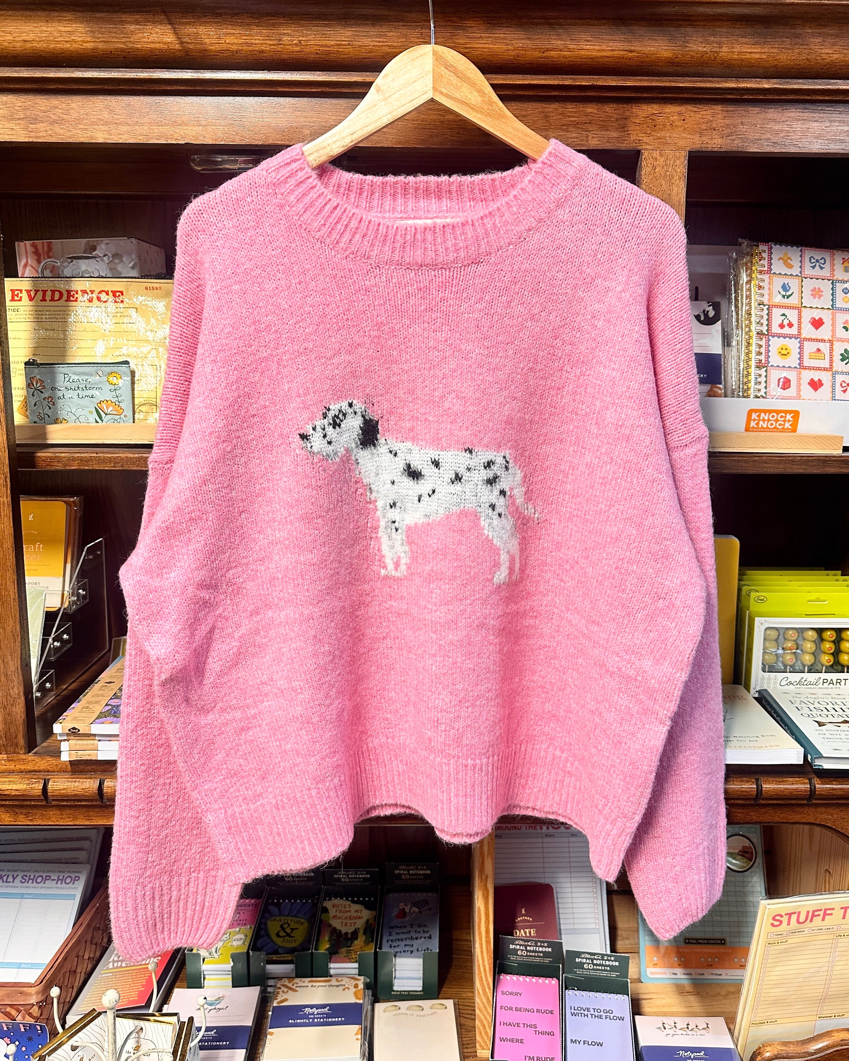 Dog Knit Sweater - Pink