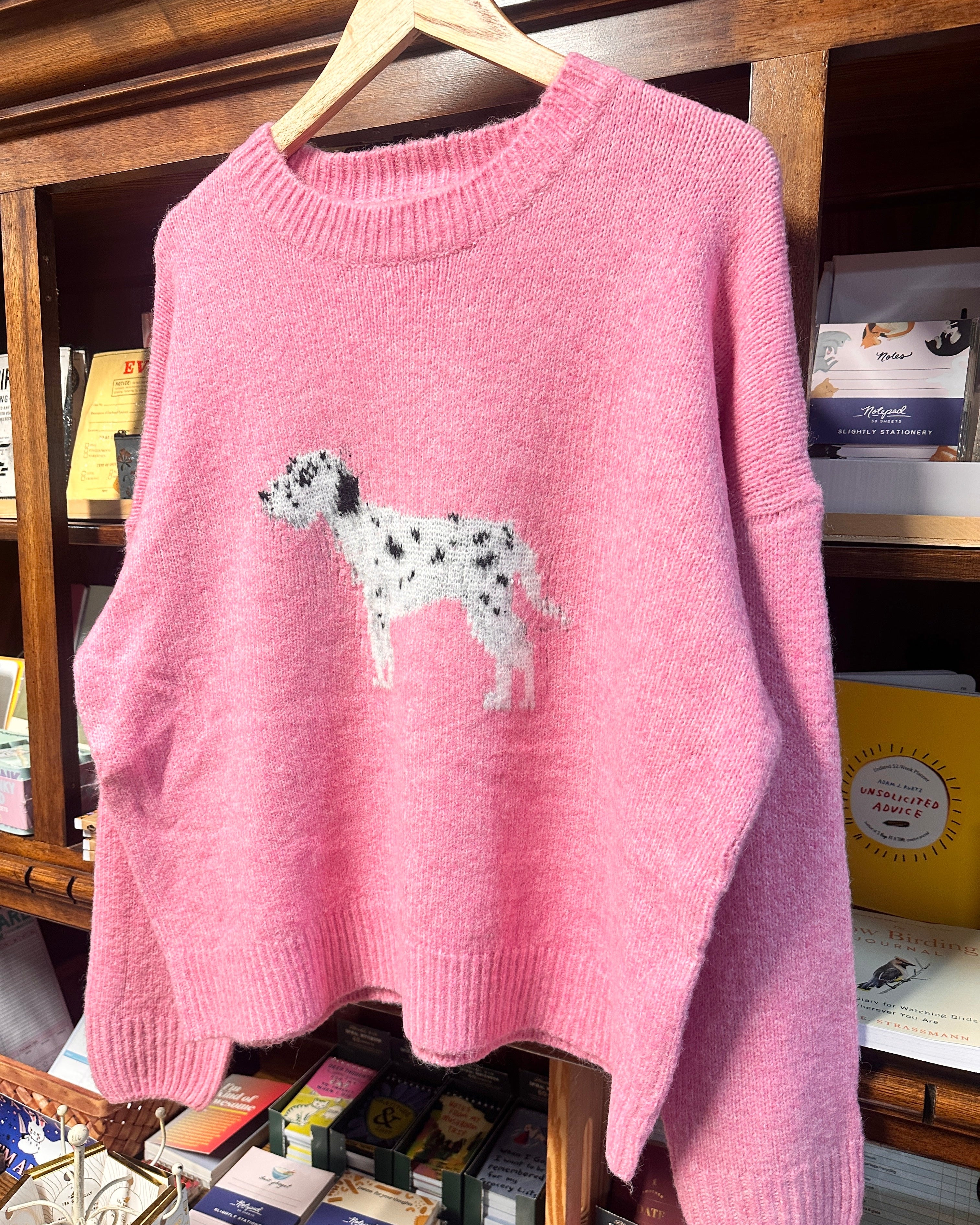 Dog Knit Sweater - Pink