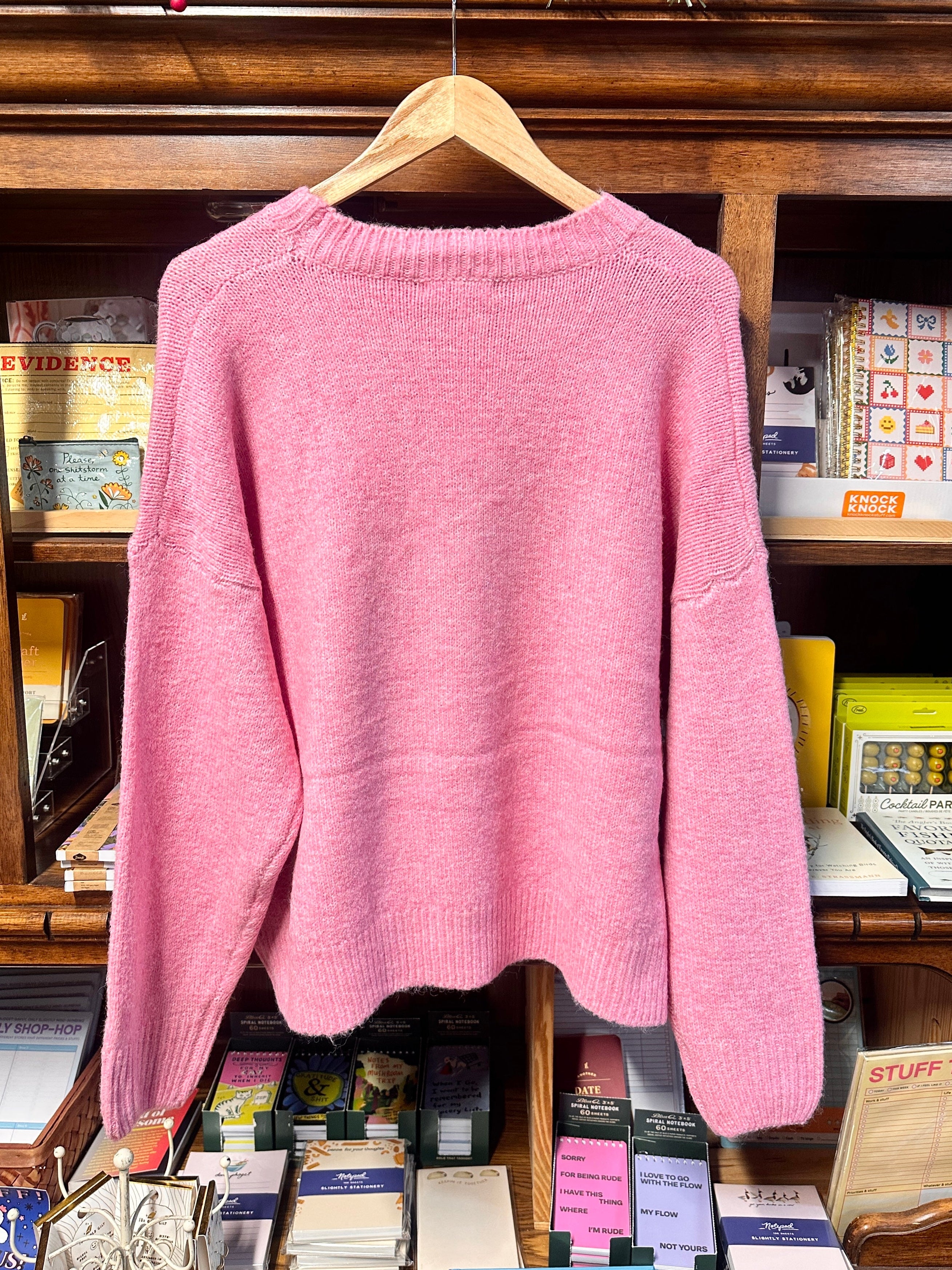 Dog Knit Sweater - Pink