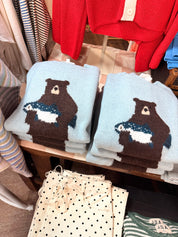 Bear Holding Fish Knit Sweater