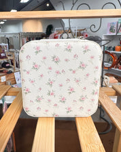 Compact Travel Jewelry Box - Pink Ditsy Flowers