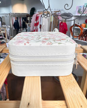 Compact Travel Jewelry Box - Pink Florals