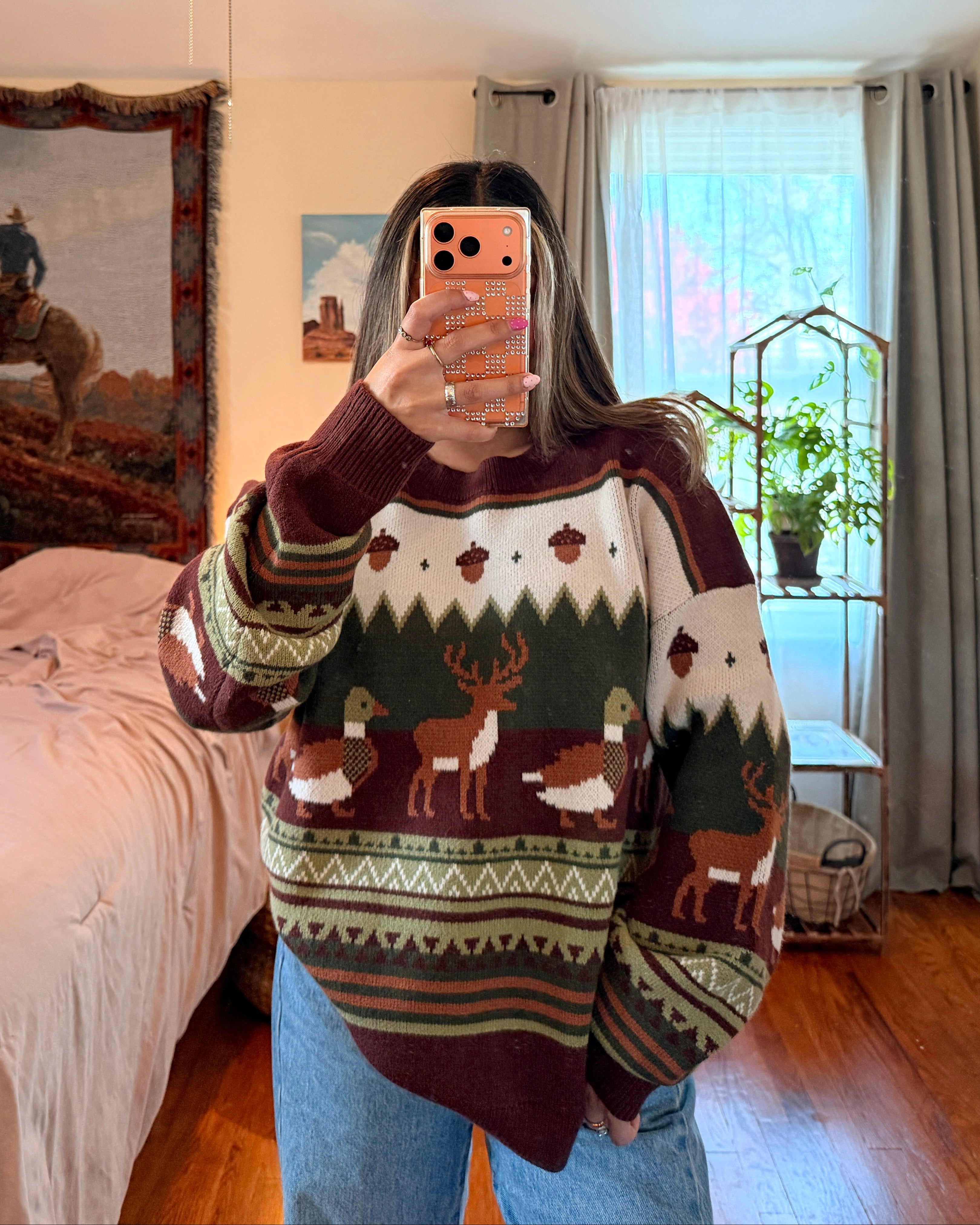 Deer, Ducks, & Acorns Sweater