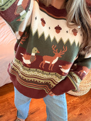 Deer, Ducks, & Acorns Sweater
