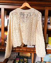 Crochet 3D Flower Cardigan