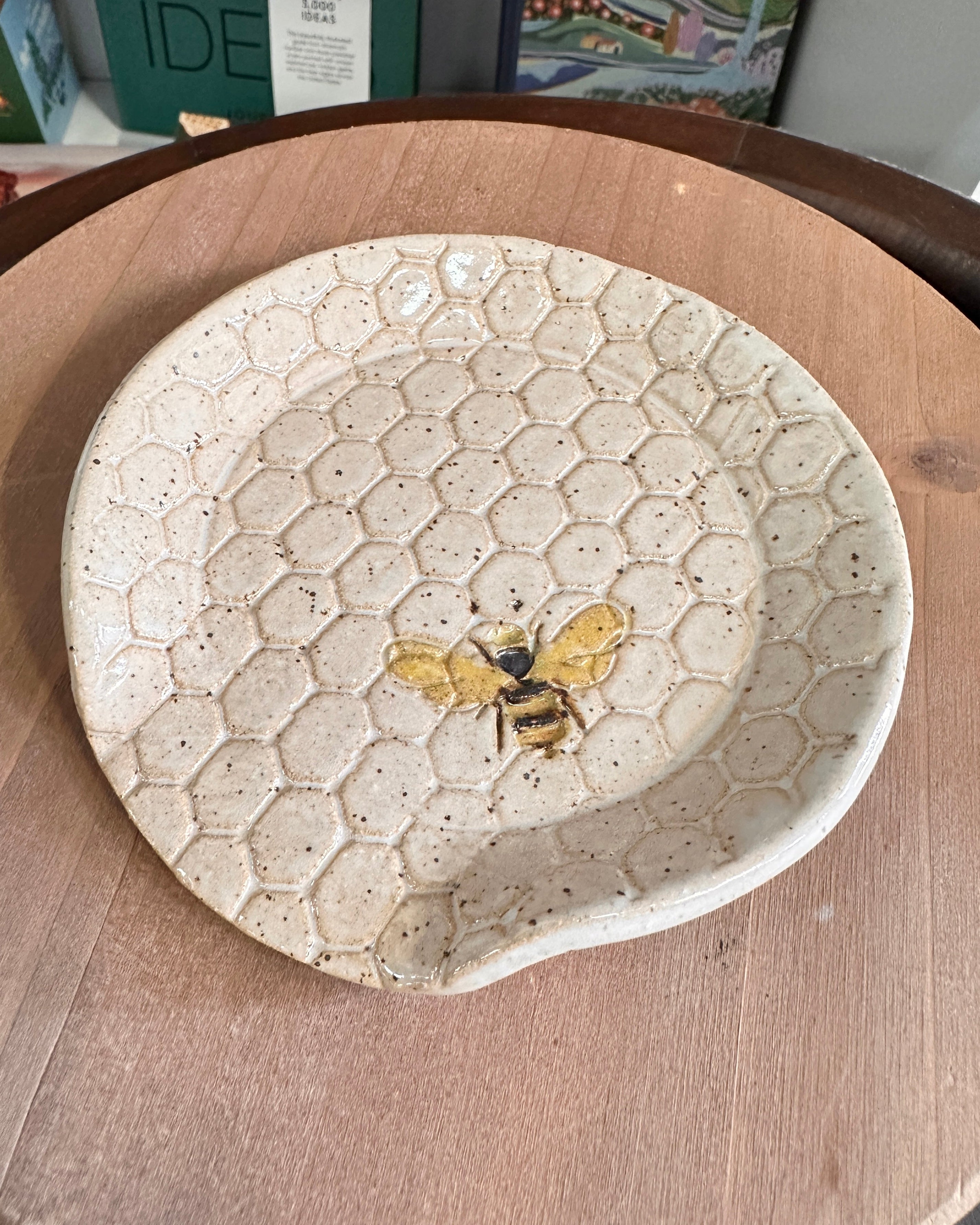 Honey Bee Ceramic Spoon Rest