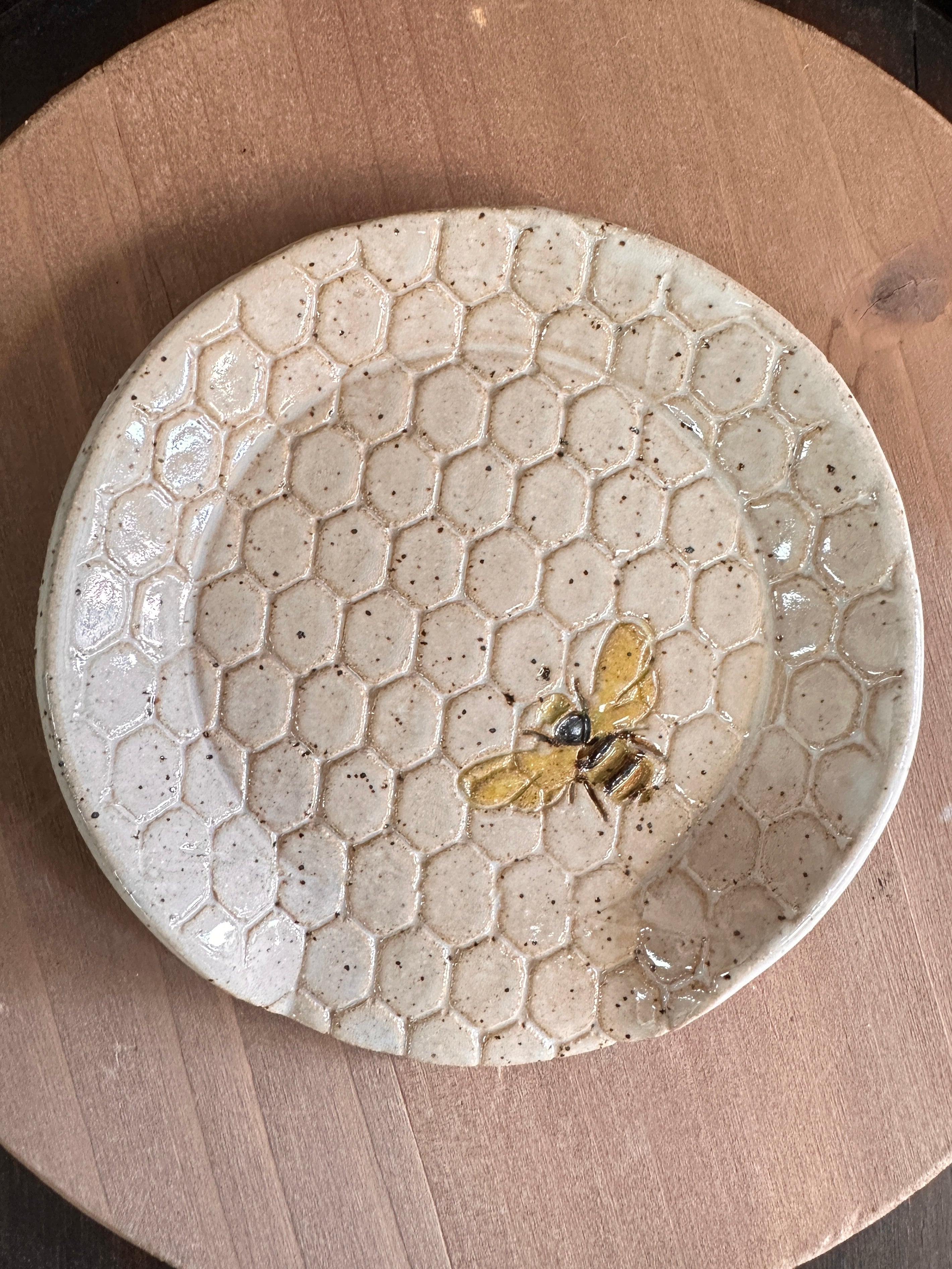 Honey Bee Ceramic Spoon Rest