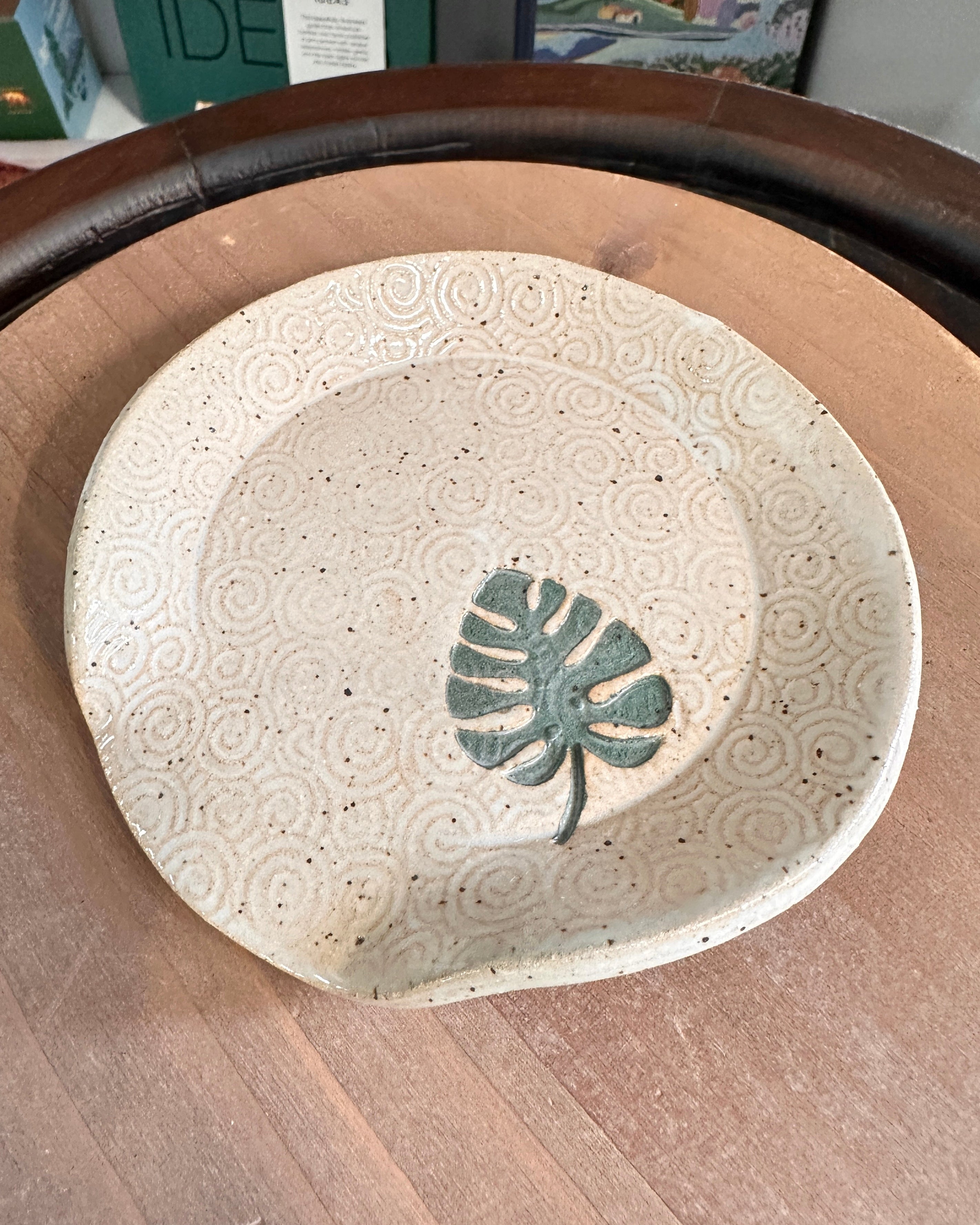 Monstera Ceramic Spoon Rest