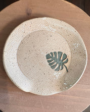 Monstera Ceramic Spoon Rest