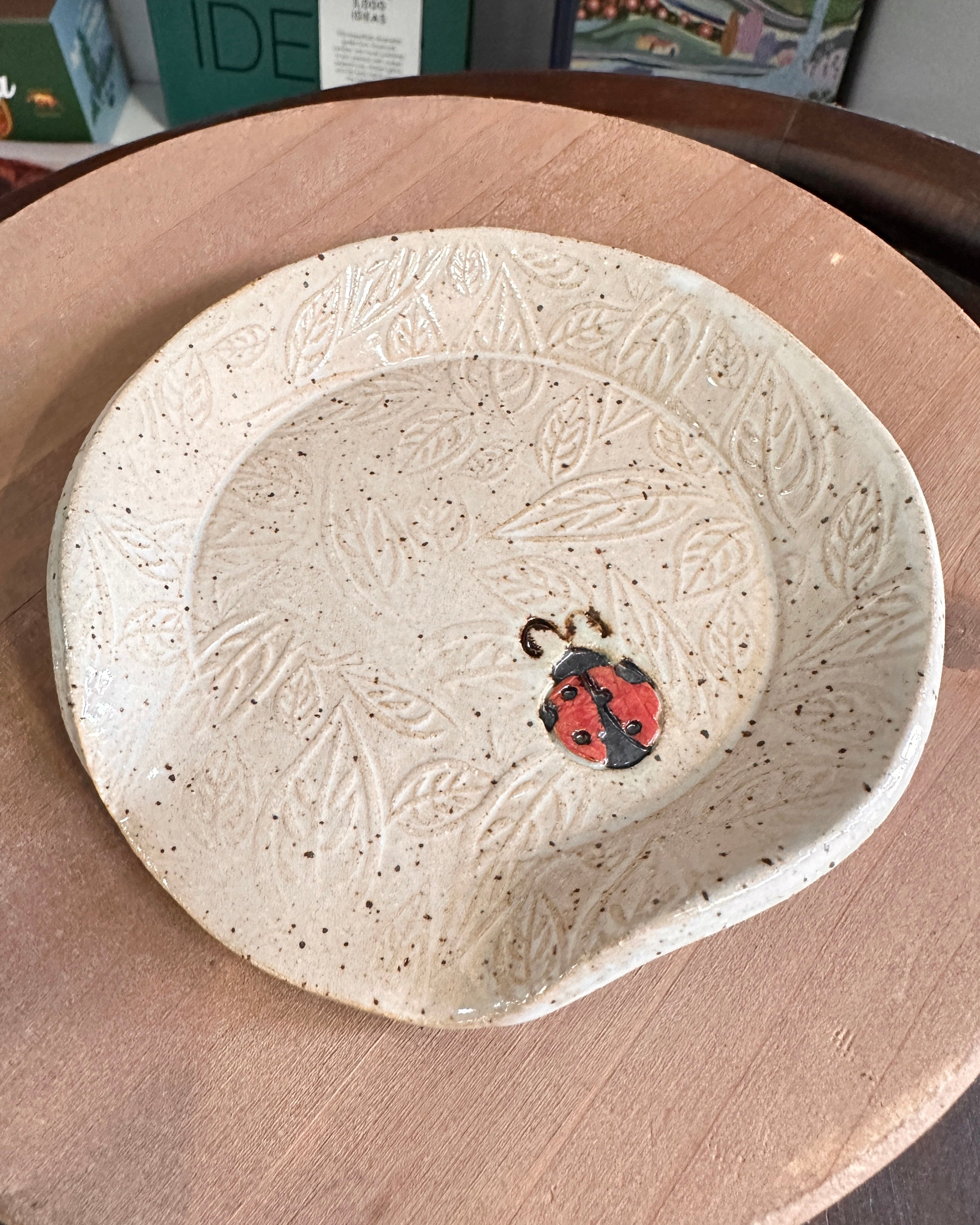 Ladybug Ceramic Spoon Rest