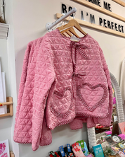 Quilted Heart Gingham Jacket