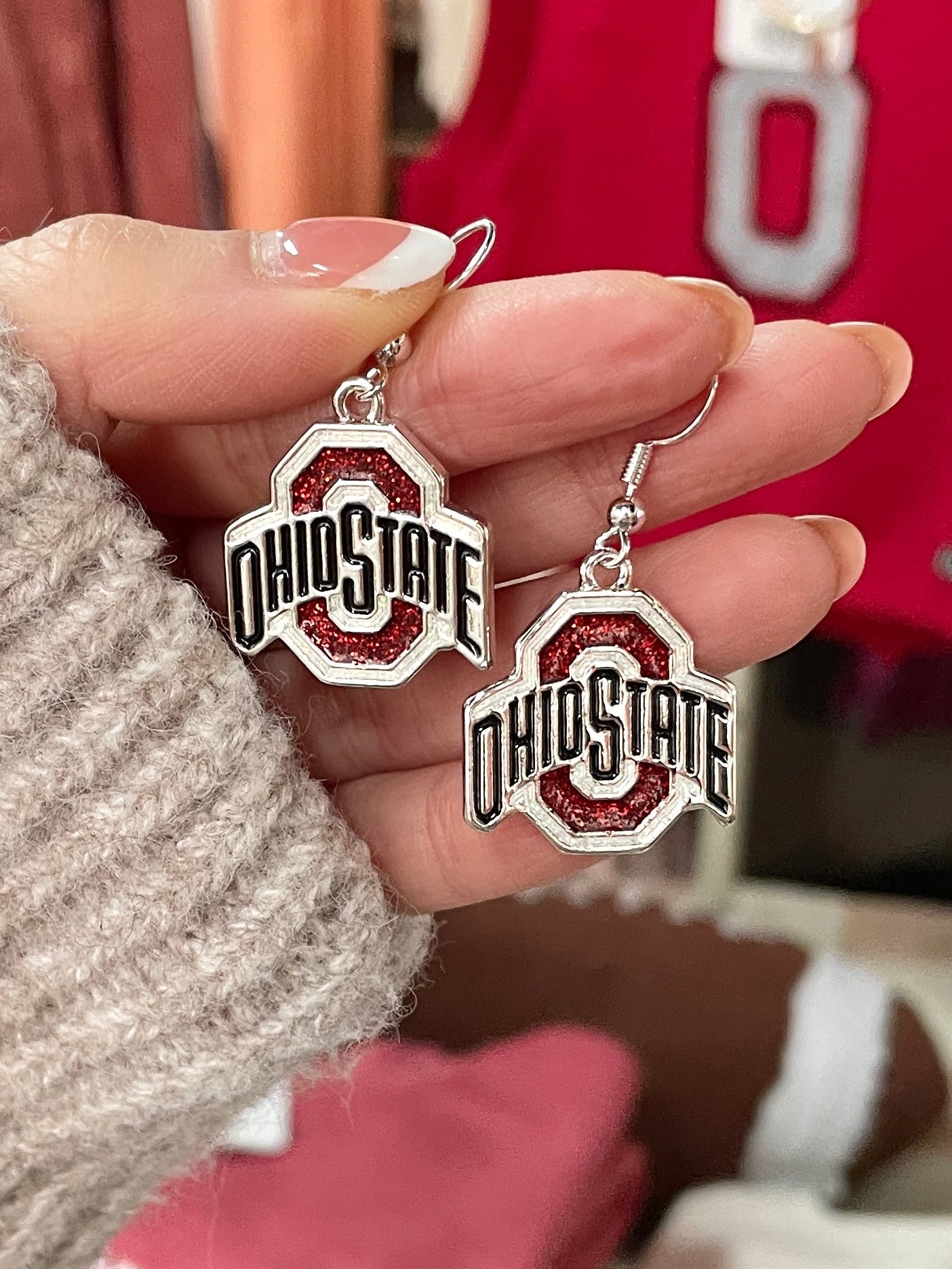 Ohio State Colored Icon Earrings