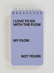 Go With The Flow 3x5 Spiral Notebook