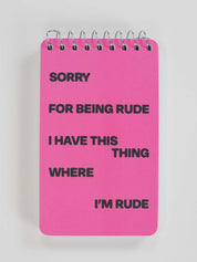 Being Rude 3x5 Spiral Notebook