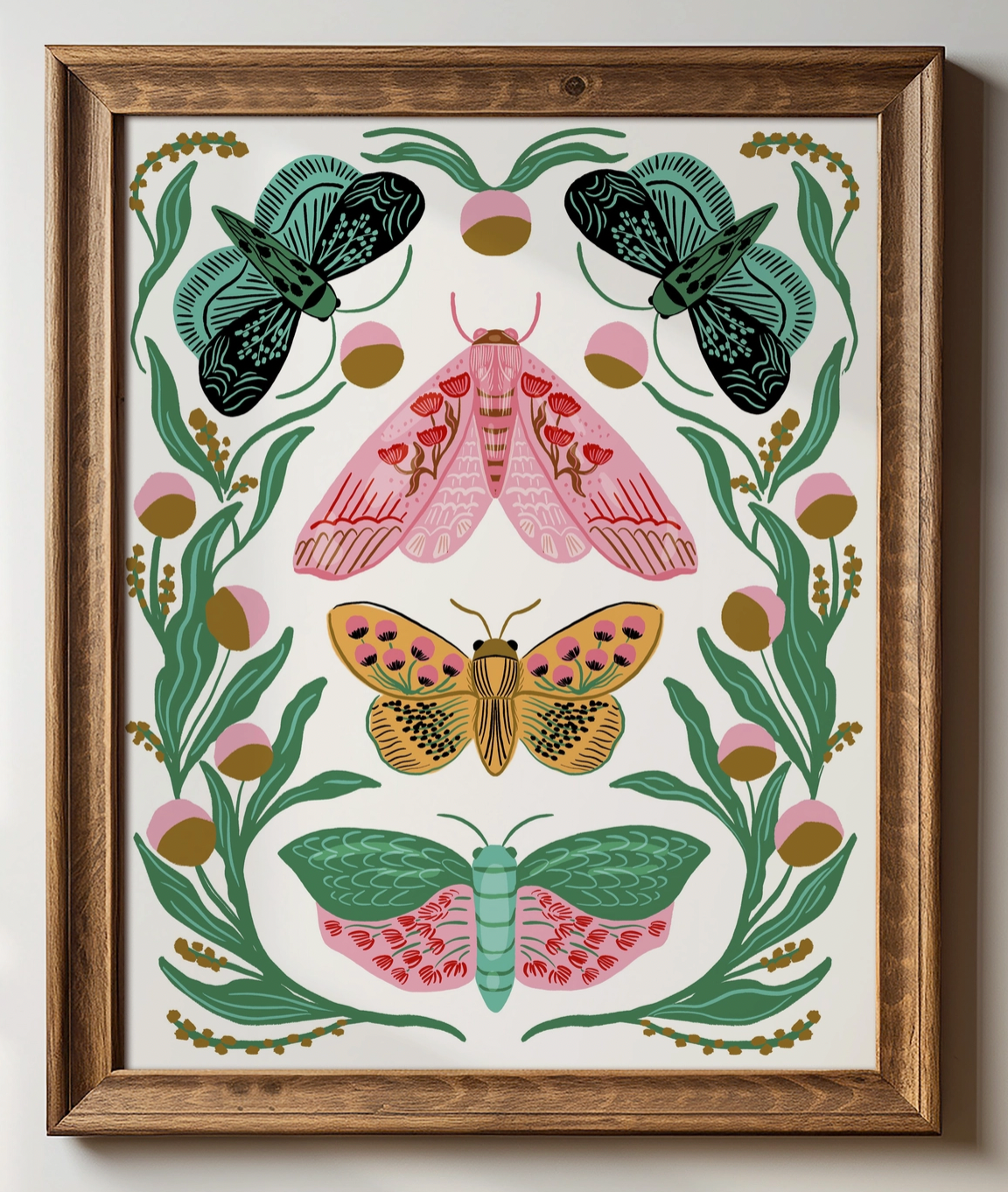 Moths and Moonflowers Print - 8"X10"