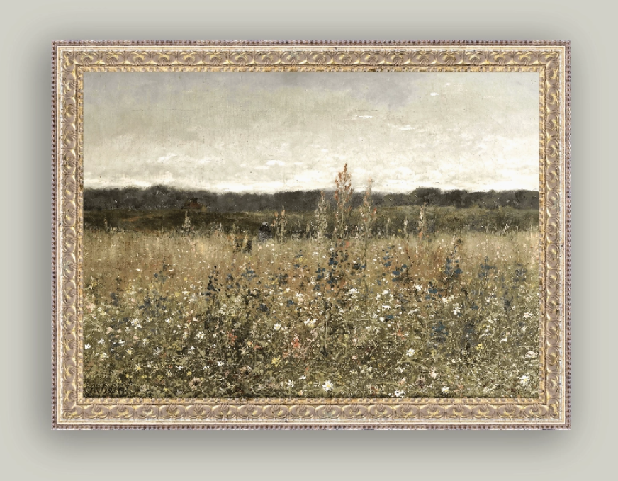 Wildflower Field Framed Art - 8x10
