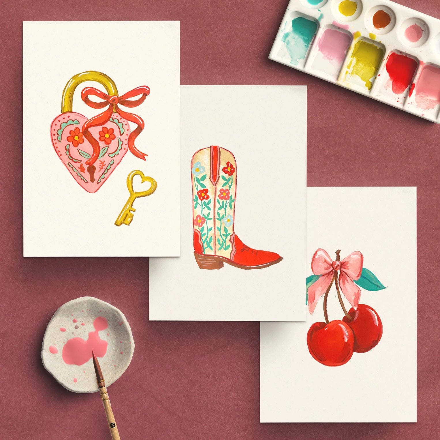 Watercolor Painting Kit : Love Bomb